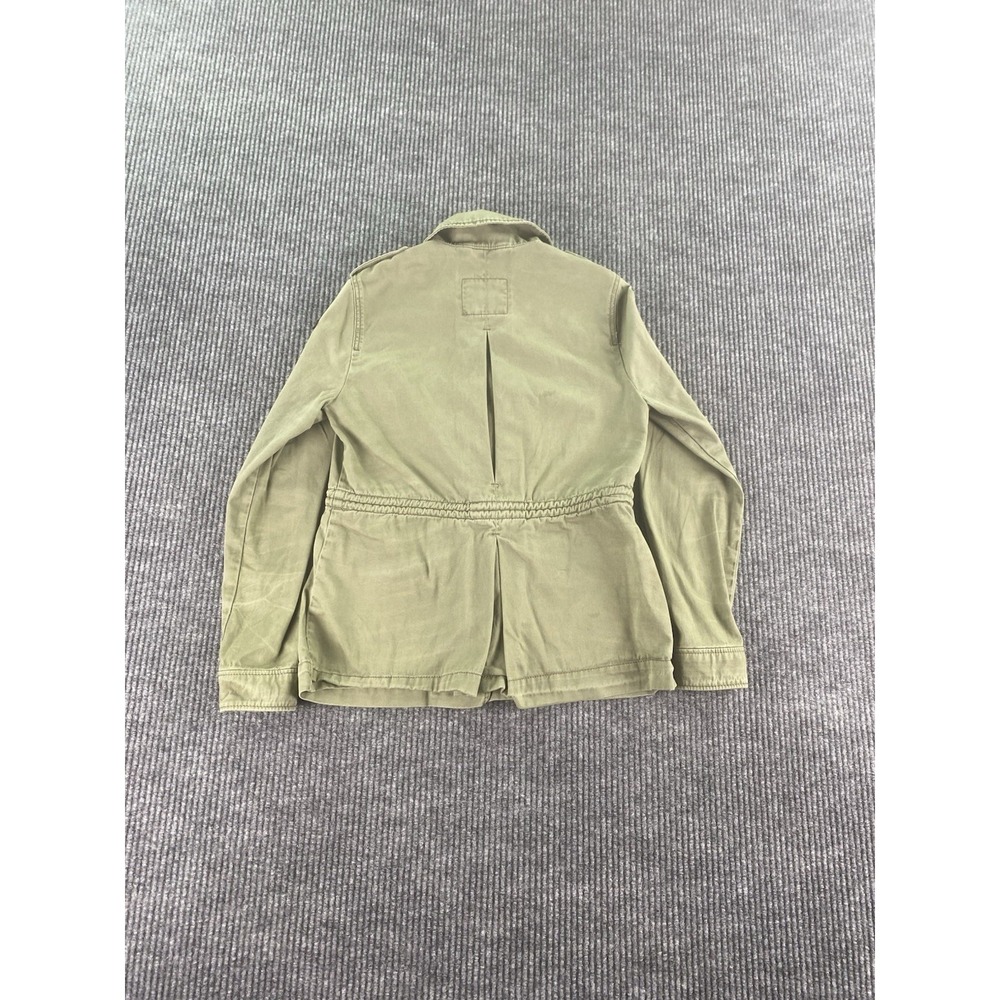 Abercrombie & Fitch Jacket Womens Extra Small Green Canvas Army Flowers Utility - Picture 5 of 12